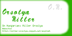 orsolya miller business card